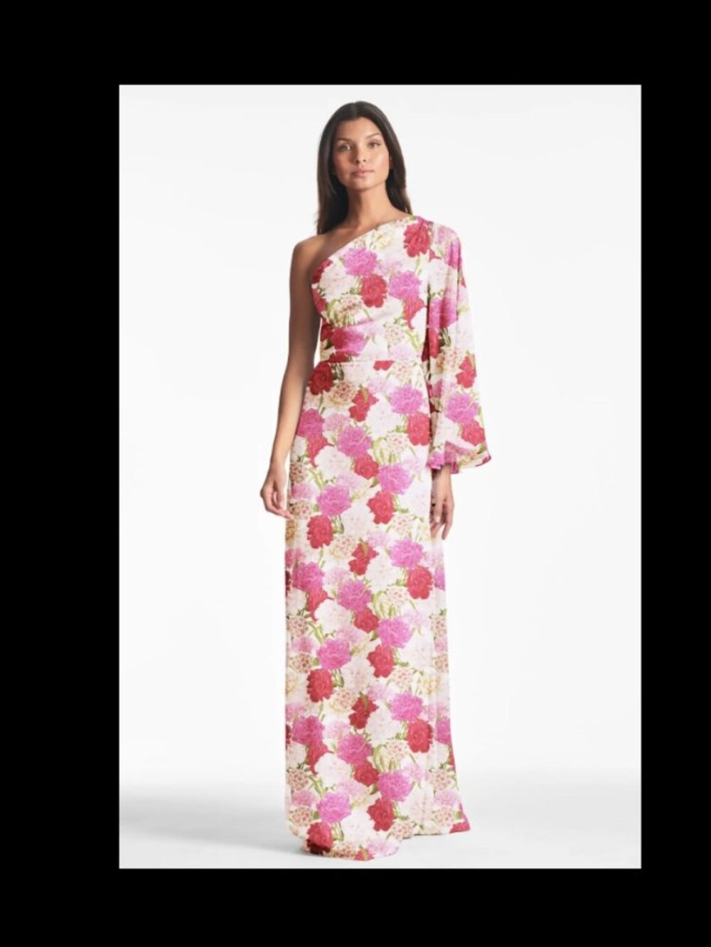 Sachin & Babi  Keely One-shoulder Floral Gown Size 14 NWT